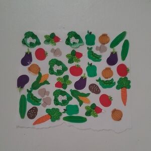 Vegetable Sticker Sheet - Colorful Vegetable Icons